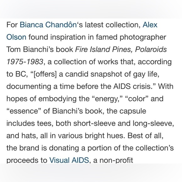 Bianca Chandon Tom Bianchi Fire Island Pride T-Shirt Medium - Picture 11 of 11